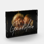 Moderne typografie oma cadeau met foto (Links)