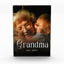 Moderne typografie oma cadeau met foto