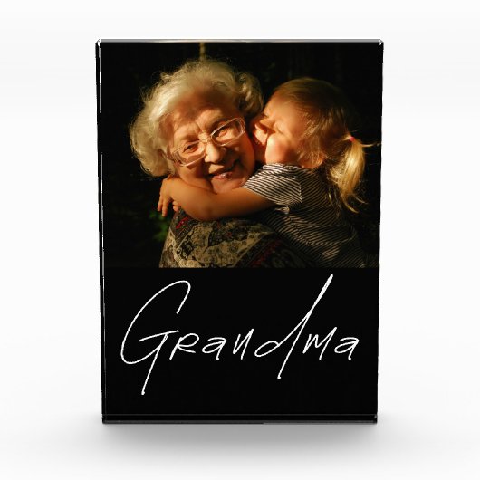 Moderne typografie oma cadeau met foto (Voorkant)