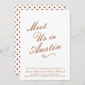 Moderne typografie ontmoeten ons | Weddenschap Sav Kaart (Voorkant / Achterkant)