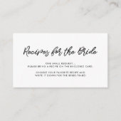 Moderne typografie Ontvang verzoekkaart Informatiekaartje (Voorkant)