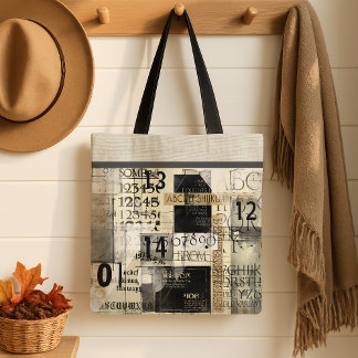 Moderne typografie ontwerp tote bag