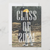Moderne typografie-overlay afstudeerjaar 2024 kaart (Voorkant)