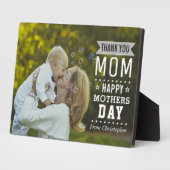 Moderne Typografie Overlay Happy Moederdag Photo Fotoplaat (Zijkant)