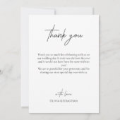 Moderne typografie-overlaytekst en foto | Trouwen Bedankkaart (Achterkant)