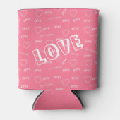 Moderne typografie paar monogram initialen liefde blikjeskoeler (Voorkant)