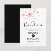 Moderne typografie Paardenbloem Bruiloftsontvangst Kaart (Voorkant / Achterkant)