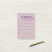 Moderne typografie paarse takenlijst post-it® notes (Op bureau)