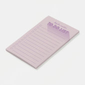Moderne typografie paarse takenlijst post-it® notes (Schuin)