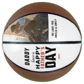 Moderne typografie Papa Gelukkige Vaderdag foto Basketbal (Voorkant)