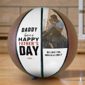Moderne Typografie Papa Happy Father Day Foto Basketbal