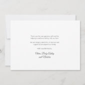 Moderne Typografie Pasgeboren Baby Foto Dank u Bedankkaart (Achterkant)