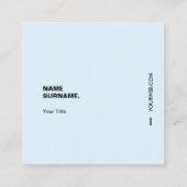 Moderne Typografie Pastel Square Visitekaartje (Achterkant)