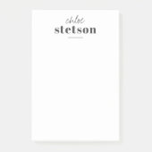 Moderne Typografie Persoonlijke naam Post-it® Notes (Voorkant)