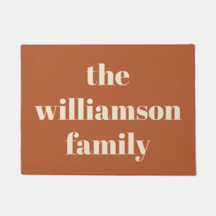 Moderne Typografie Persoonlijke naam Rust Deurmat