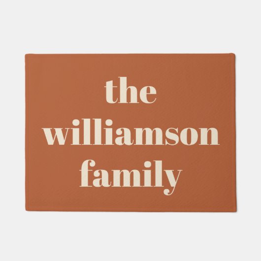 Moderne Typografie Persoonlijke naam | Rust Deurmat (Voorkant)