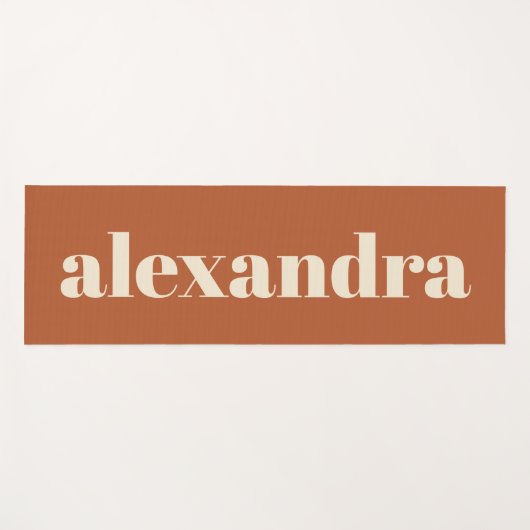 Moderne Typografie Persoonlijke naam | Rust Yogamat (Voorkant (horizontaal))