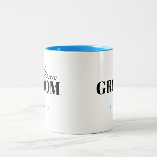 Moderne Typografie Persoonlijke Team Groom Mok (Center)
