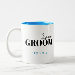 Moderne Typografie Persoonlijke Team Groom Mok