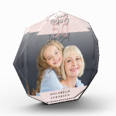 Moderne typografie Pink Girly 50ste verjaardag Fotoblokken (Links)