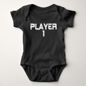 Moderne typografie Player One Matching Romper (Voorkant)