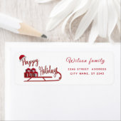 Moderne typografie Prettige feestdagen Etiket (Insitu)