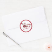 Moderne typografie Prettige feestdagen Ronde Sticker (Envelop)