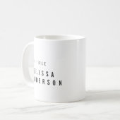 Moderne Typografie Professional Black en White Koffiemok (Voorkant links)