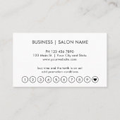 Moderne typografie professionele loyaliteitskaart visitekaartje (Achterkant)
