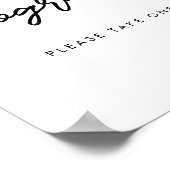 Moderne typografie Programma's trouwteken Poster (Hoek)