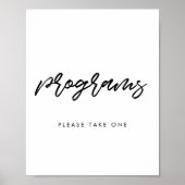 Moderne typografie Programma's trouwteken Poster (Voorkant)