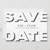 Moderne typografie QR CODE bruiloft Save The Date (Voorkant)