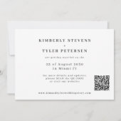 Moderne typografie QR CODE bruiloft Save The Date (Achterkant)