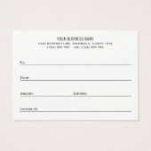 Moderne Typografie QR-code Cadeaubon Visitekaartje (Achterkant)