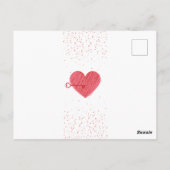 Moderne typografie Red Heart Love Valentijnsdag Briefkaart (Achterkant)