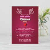 Moderne Typografie Red Nose Reindekerst Kaart (Staand voorkant)