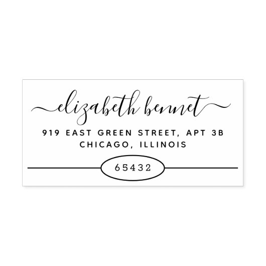 Moderne Typografie Retouradres voor Mail Art Rubberstempel (Afrduk)