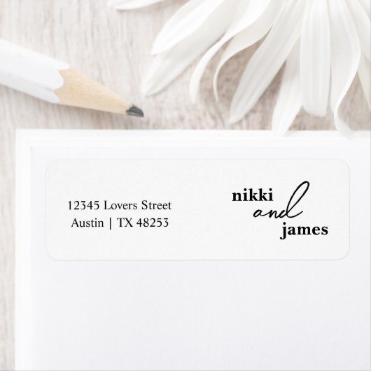 Moderne Typografie Return Address Labels (Insitu)