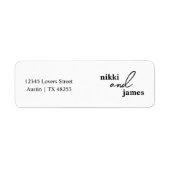 Moderne Typografie Return Address Labels (Voorkant)