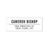Moderne Typografie Return Address Rubber Stamp Rubberstempel (Afrduk)