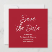 Moderne typografie - Rode Roos Save The Date (Voorkant)