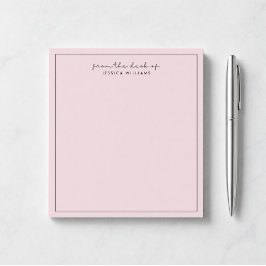 moderne typografie, roze 2 van het bureau van noti notitieblok