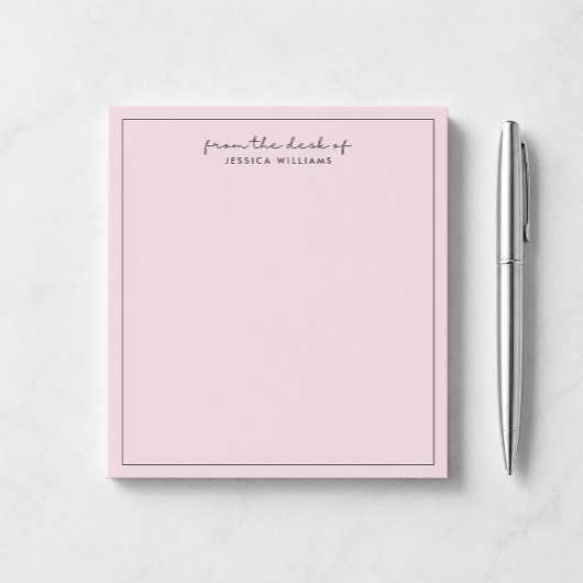 moderne typografie, roze 2 van het bureau van noti notitieblok