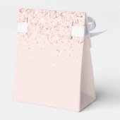 Moderne typografie roze girly glitter chique verja bedankdoosjes (Achterkant)