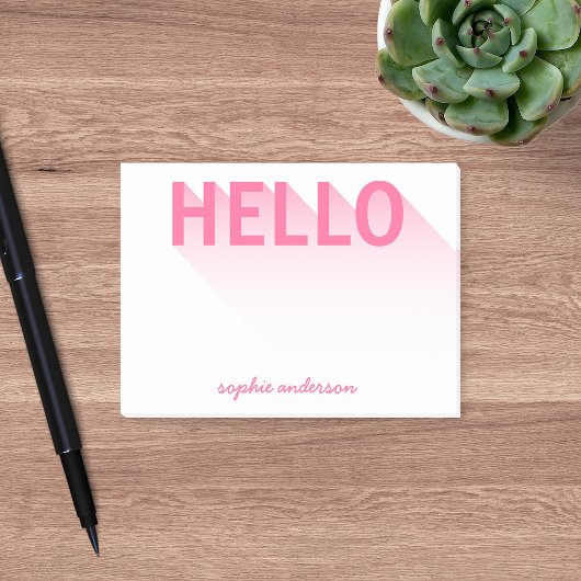 Moderne Typografie Roze Hallo Post-it® Notes