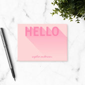 Moderne Typografie Roze Hallo Post-it® Notes