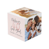 moderne typografie roze meisjes zwarte 40e verjaar kubus (Achter hoekig)