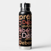 Moderne Typografie Roze Namen Zwart Waterfles (Links)