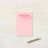 Moderne typografie Roze Takenlijst Post-it® Notes (Op bureau)