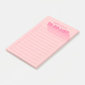 Moderne typografie Roze Takenlijst Post-it® Notes (Schuin)